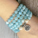 Aquamarine Stone Mala - 108 Natural Gemstone Beads for Meditation | Brahmatells - BrahmatellsStore