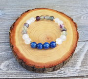 Aura Healing Bracelet: Kyanite, Selenite, Fluorite | Brahmatells - BrahmatellsStore