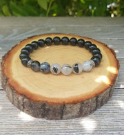 Aura Protection Bracelet with Tourmalinated Quartz - Brahmatells - BrahmatellsStore