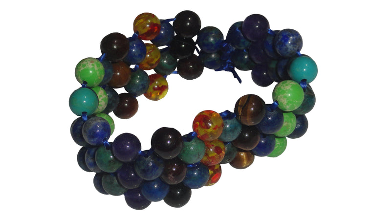 Azurite Triple Layer 7 Chakra Bracelet | Brahmatells - BrahmatellsStore