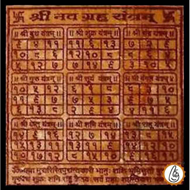 Bhojpatra navgrah yantra - BrahmatellsStore