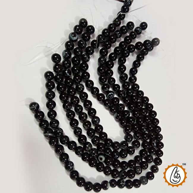 Black Hakik Mala for Spiritual Protection & Emotional Balance - Brahmatells - BrahmatellsStore