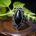 Black Obsidian Adjustable Ring - Grounding & Healing | Brahmatells - BrahmatellsStore