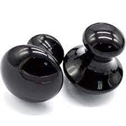 Black Obsidian Gua Sha: Mushroom Shaped Facial Tool | Brahmatells - BrahmatellsStore