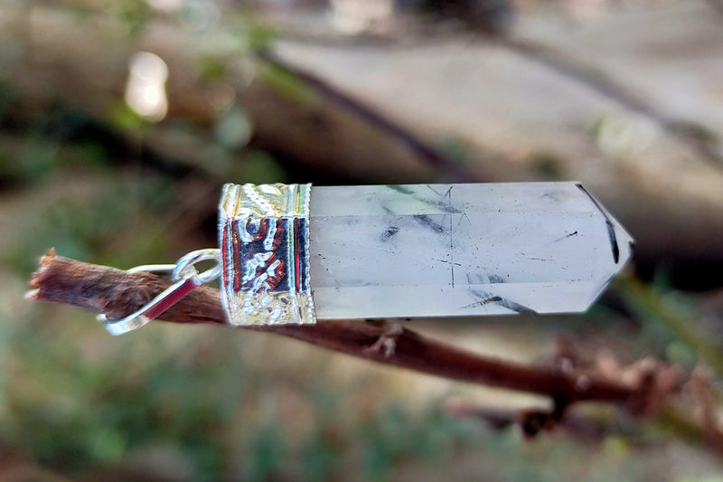 Black Rutile Quartz Pendant | Brahmatells - BrahmatellsStore
