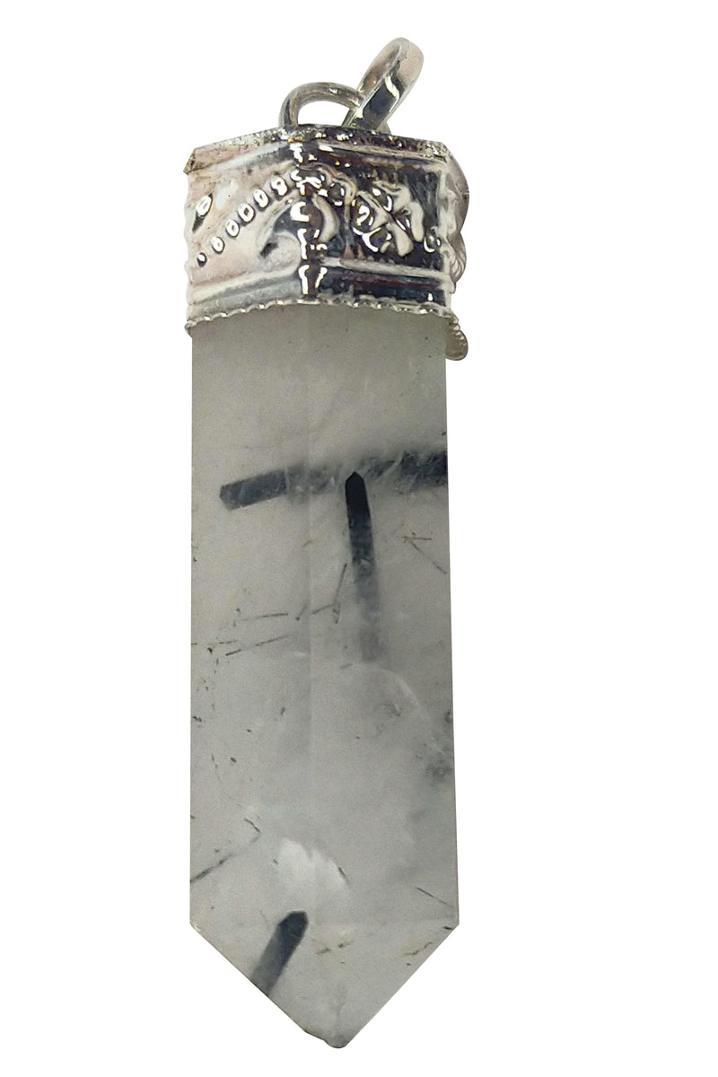 Black Rutile Quartz Pendant | Brahmatells - BrahmatellsStore
