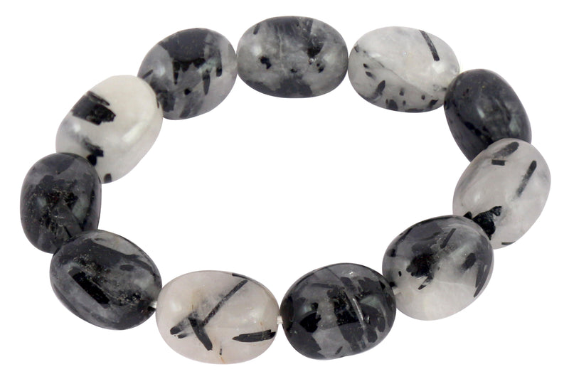 Black Rutile Tumble Bracelet: Energy Balance & Style | Brahmatells - BrahmatellsStore