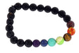 Black Tourmaline 7 Chakra Bracelet | Spiritual Protection | Brahmatells - BrahmatellsStore