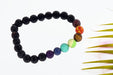 Black Tourmaline 7 Chakra Bracelet | Spiritual Protection | Brahmatells - BrahmatellsStore