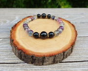 Black Tourmaline & Fluorite Protection Bracelet | Brahmatells - BrahmatellsStore