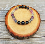 Black Tourmaline & Fluorite Protection Bracelet | Brahmatells - BrahmatellsStore