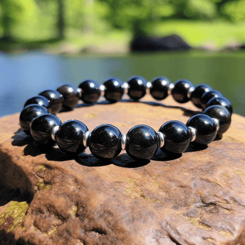 Black Tourmaline Bracelet for Energy Protection - Shop at Brahmatells - BrahmatellsStore