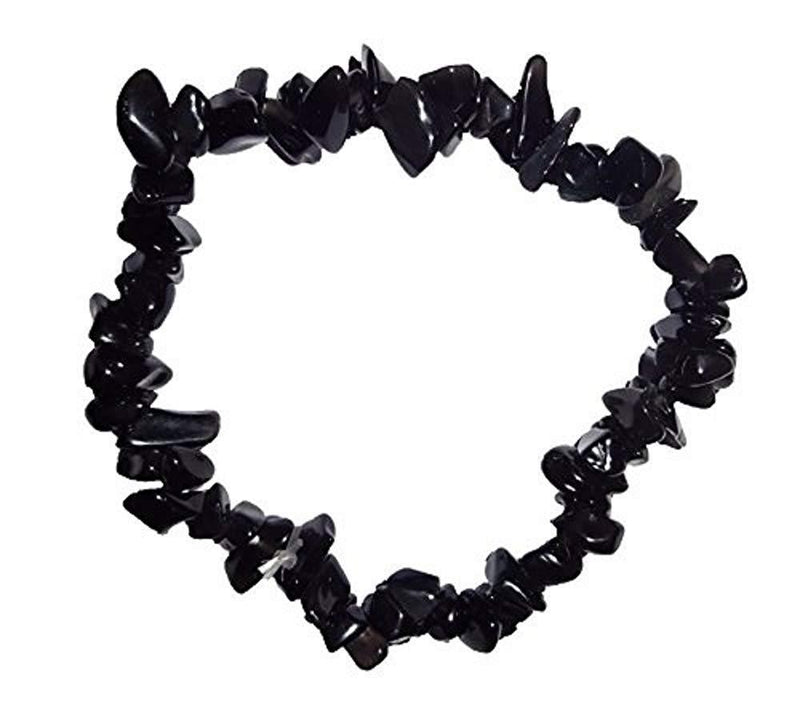 Black Tourmaline Chip Bracelet | Energy Protection | Brahmatells - BrahmatellsStore