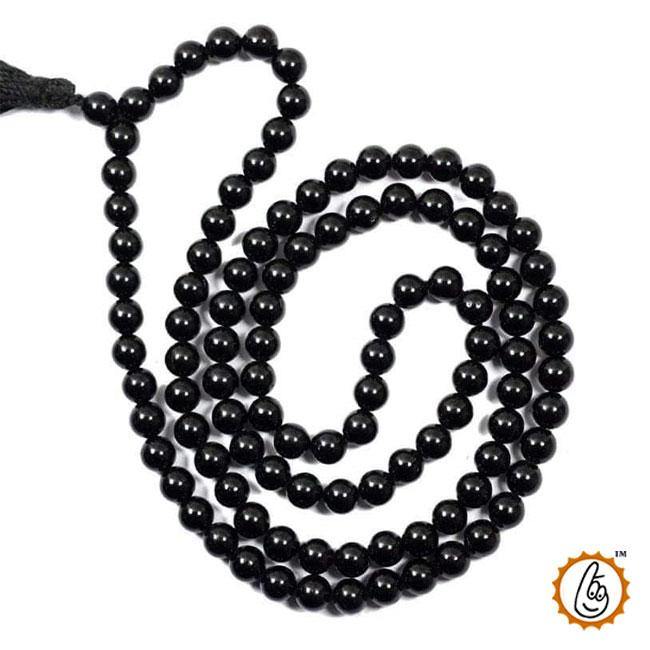 Black Tourmaline Mala Beads for Protection & Grounding | Brahmatells - BrahmatellsStore