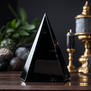 Black Tourmaline Pyramid for Protection & Grounding | Brahmatells - BrahmatellsStore