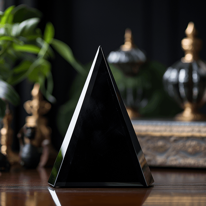 Black Tourmaline Pyramid for Protection & Grounding | Brahmatells - BrahmatellsStore