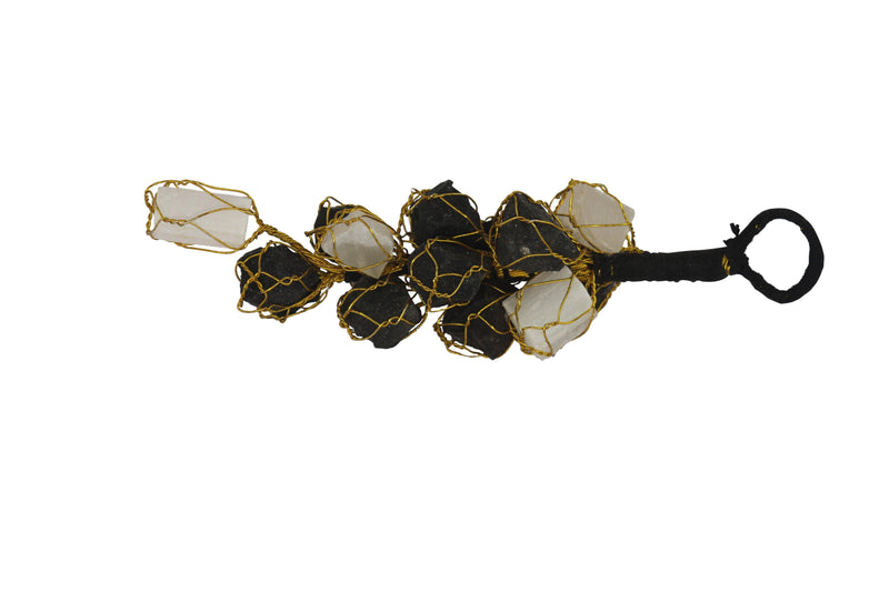 Black Tourmaline Selenite Hanging | Brahmatells - BrahmatellsStore