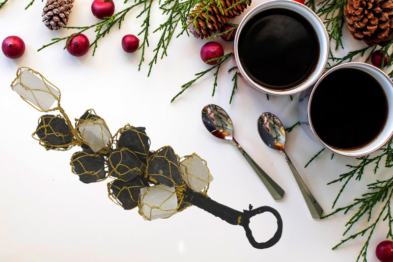 Black Tourmaline Selenite Hanging | Brahmatells - BrahmatellsStore