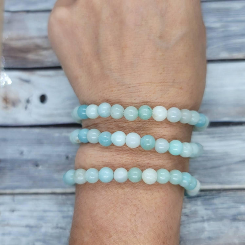Blue Aragonite Bead Bracelet for Mindful Serenity | Brahmatells - BrahmatellsStore