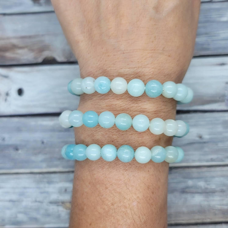 Blue Aragonite Bead Bracelet for Mindful Serenity | Brahmatells - BrahmatellsStore