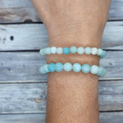 Blue Aragonite Bead Bracelet for Mindful Serenity | Brahmatells - BrahmatellsStore