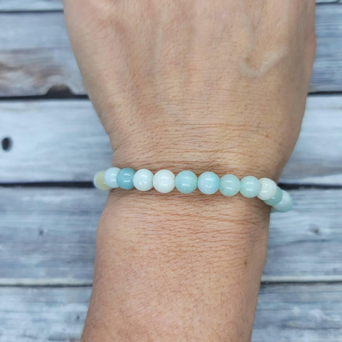 Blue Aragonite Bead Bracelet for Mindful Serenity | Brahmatells - BrahmatellsStore
