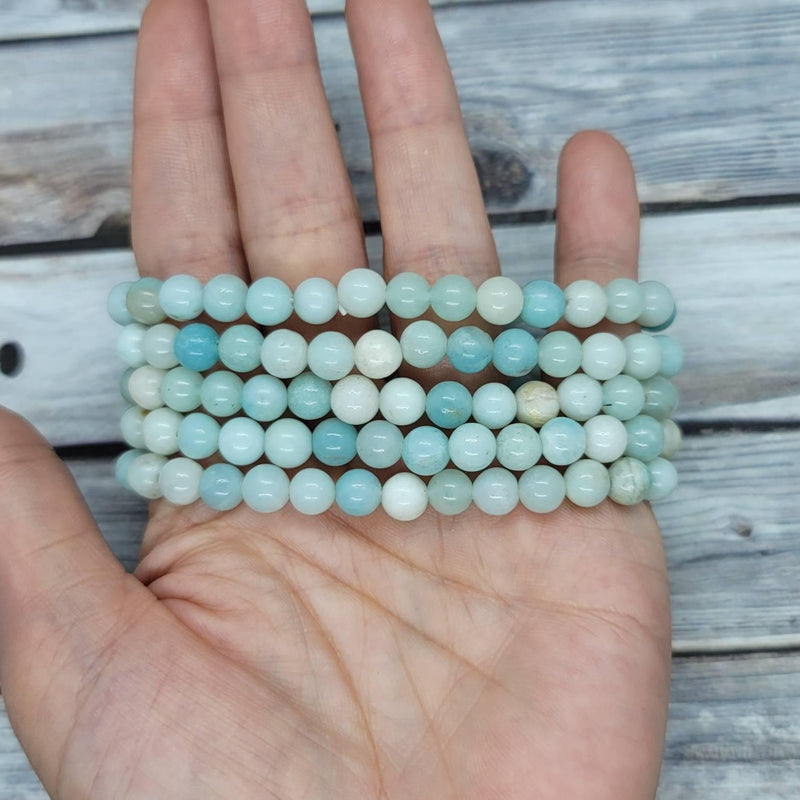 Blue Aragonite Bead Bracelet for Mindful Serenity | Brahmatells - BrahmatellsStore