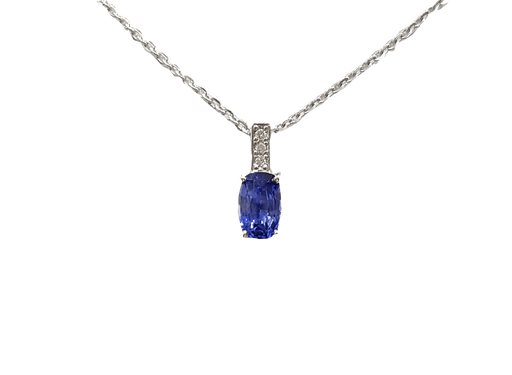 Blue Sapphire Berry-Blue Pendant: Saturn's Elegance | Brahmatells - BrahmatellsStore