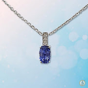 Blue Sapphire Berry-Blue Pendant: Saturn's Elegance | Brahmatells - BrahmatellsStore