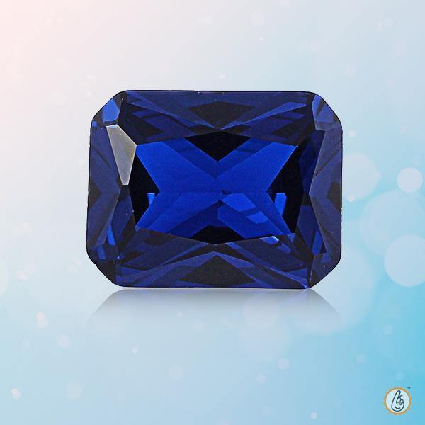 Blue Sapphire dark-blue-rectangle BTBS112GSM - BrahmatellsStore