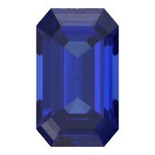 Blue Sapphire rectangle BTBS113GSM - BrahmatellsStore