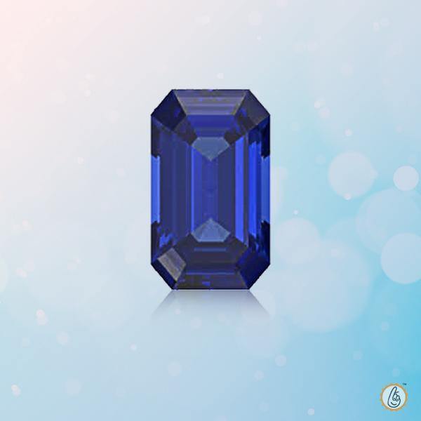 Blue Sapphire rectangle BTBS113GSM - BrahmatellsStore