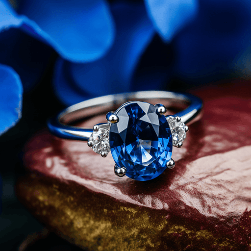 Blue Sapphire Soft-Edge Ring - Saturn's Gentle Touch | Brahmatells - BrahmatellsStore
