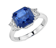 Blue Sapphire Soft-Edge Ring - Saturn's Gentle Touch | Brahmatells - BrahmatellsStore