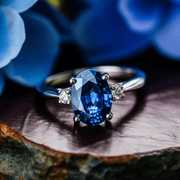 Blue Sapphire Soft-Edge Ring - Saturn's Gentle Touch | Brahmatells - BrahmatellsStore