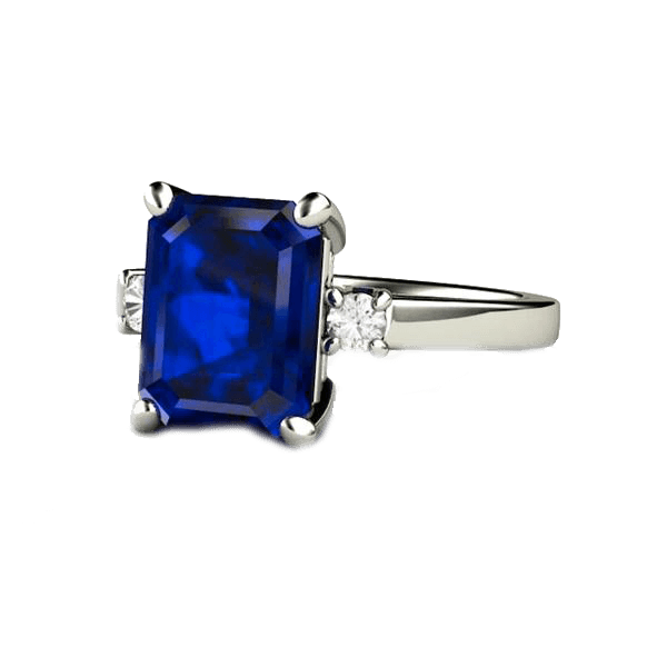 Blue Sapphire Square Ring - Saturn's Strength | Brahmatells - BrahmatellsStore