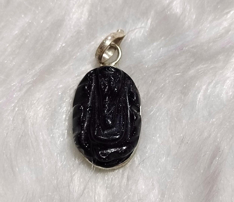 Blue Stone Ganesha Crystal Pendant for Protection & Harmony | Brahmatells - BrahmatellsStore