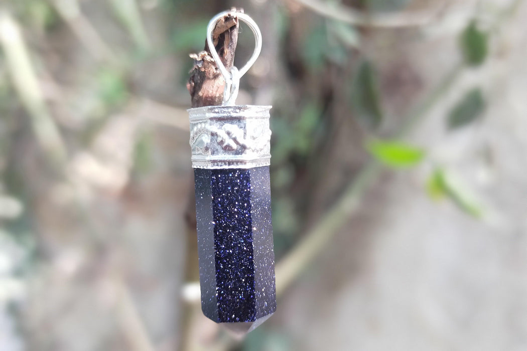 Blue Sunstone Pendant - Spark of Vitality - BrahmatellsStore