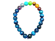 Blue Tiger Eye & 7 Chakra Bracelet for Harmony & Protection | Brahmatells - BrahmatellsStore