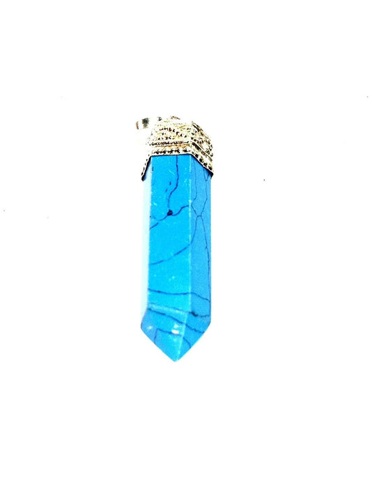 Blue Turquoise Pencil Point Pendant - BrahmatellsStore