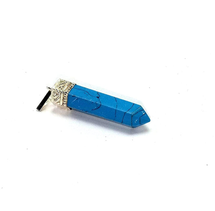 Blue Turquoise Pencil Point Pendant - BrahmatellsStore