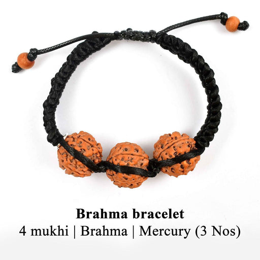 Brahma Bracelet with 4 Mukhi Rudraksha - Creative Wisdom | Brahmatells - BrahmatellsStore