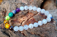 Brahmatells Blue Lace Agate & 7 Chakra Bracelet | Peace & Balance - BrahmatellsStore