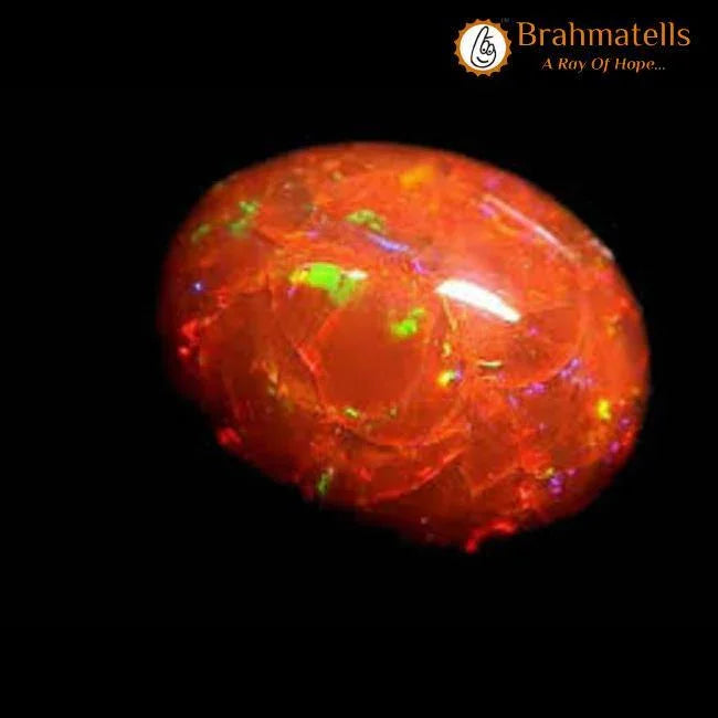 Brahmatells Fire Opal Australian (Doodhiya Patthar): Enhance Your Life with Vibrant Energy - BrahmatellsStore