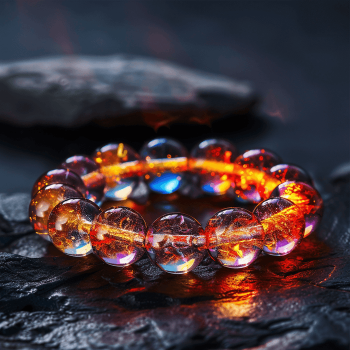 Brahmatells Golden Rutile Bracelet – Radiate Sophistication and Shine - BrahmatellsStore
