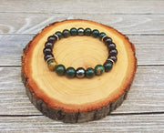 Brahmatells Grounding Bracelet: Bloodstone & Black Tourmaline | Harmonizing Astro Jewels - BrahmatellsStore
