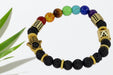 Brahmatells Lava Rock 7 Chakra Bracelet with Charms – Embrace Balance and Style - BrahmatellsStore