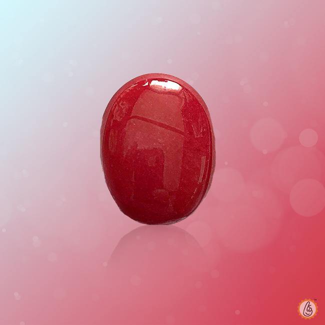 Brahmatells Oval-Blood-Red Red Coral: A Gemstone of Astrological Majesty - BrahmatellsStore