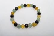 Brahmatells Path to Abundance Bracelet – Citrine, Black Obsidian & Green Aventurine - BrahmatellsStore
