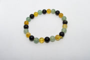 Brahmatells Path to Abundance Bracelet – Citrine, Black Obsidian & Green Aventurine - BrahmatellsStore